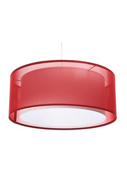 Czerwona lampa wisząca z podwójnym kloszem - S436-Estera ze sklepu Edinos.pl w kategorii Lampy wiszące - zdjęcie 173746816