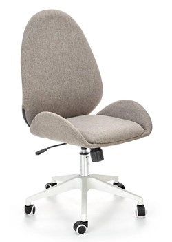 Szary tapicerowany fotel obrotowy - Naron ze sklepu Edinos.pl w kategorii Krzesła biurowe - zdjęcie 173746828