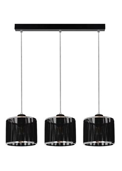 Czarna lampa glamour nad stół z abażurami - A86-Mivila ze sklepu Edinos.pl w kategorii Lampy wiszące - zdjęcie 173746925