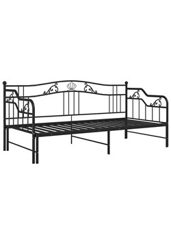 Czarne Metalowe Łóżko Rozkładane 90X200 Cm M8-P05 ze sklepu Edinos.pl w kategorii Łóżka i materace - zdjęcie 173747118