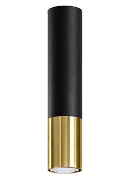 Czarno-złoty plafon tuba - EXX214-Loper ze sklepu Edinos.pl w kategorii Lampy sufitowe - zdjęcie 173747158