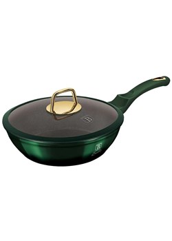 Aluminiowa zielona patelnia z powłoką tytanową 24cm B3-F37 ze sklepu Edinos.pl w kategorii Naczynia - zdjęcie 173747309