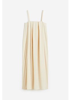 H & M - Sukienka z zakładkami - Beżowy ze sklepu H&M w kategorii Sukienki - zdjęcie 173748006