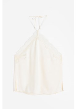 H & M - Top z mocowaniem na karku - Biały ze sklepu H&M w kategorii Bluzki damskie - zdjęcie 173748027