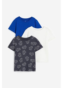 H & M - T-shirt 3-pak - Szary ze sklepu H&M w kategorii T-shirty chłopięce - zdjęcie 173748045