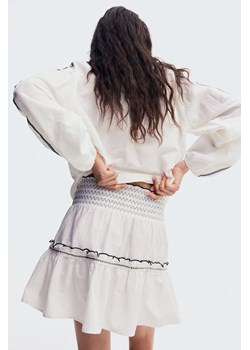 H & M - Spódnica z elastycznym marszczeniem - Biały ze sklepu H&M w kategorii Spódnice - zdjęcie 173748058