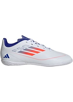 Buty piłkarskie adidas F50 Club In Jr IF1392 białe ze sklepu ButyModne.pl w kategorii Buty sportowe dziecięce - zdjęcie 173748256