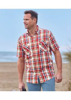 Koszula z krótkim rękawem w czerwoną kratę ze sklepu Atlas For Men w kategorii Koszule męskie - zdjęcie 173748408