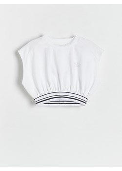 Reserved - T-shirt z nadrukiem - złamana biel ze sklepu Reserved w kategorii Bluzki dziewczęce - zdjęcie 173748786