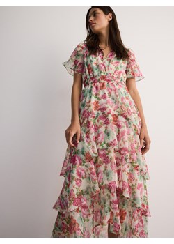 Reserved - Sukienka midi z falbanami - wielobarwny ze sklepu Reserved w kategorii Sukienki - zdjęcie 173749825