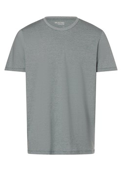 Selected Koszulka męska - SLHAspen Mężczyźni Bawełna turkusowy w paski ze sklepu vangraaf w kategorii T-shirty męskie - zdjęcie 173750048