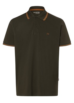 Selected Męska koszulka polo - SLHDante Sport Mężczyźni Bawełna oliwkowy jednolity ze sklepu vangraaf w kategorii T-shirty męskie - zdjęcie 173750076
