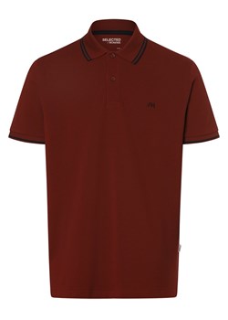 Selected Męska koszulka polo - SLHDante Sport Mężczyźni Bawełna bordowy jednolity ze sklepu vangraaf w kategorii T-shirty męskie - zdjęcie 173750077