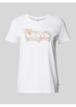 T-shirt z nadrukiem z logo model ‘HIBISCUS’ ze sklepu Peek&Cloppenburg  w kategorii Bluzki damskie - zdjęcie 173750555