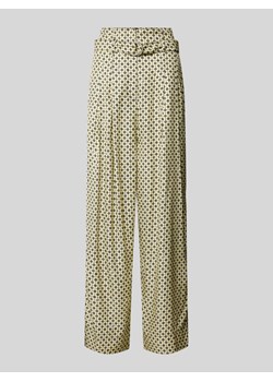 Spodnie materiałowe o kroju baggy fit z paskiem model ‘FOULARD’ ze sklepu Peek&Cloppenburg  w kategorii Spodnie damskie - zdjęcie 173750596