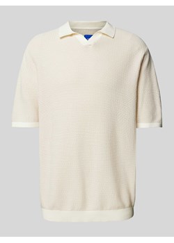 Koszulka polo kroju regular fit z fakturowanym wzorem model ‘MYKONOS’ ze sklepu Peek&Cloppenburg  w kategorii T-shirty męskie - zdjęcie 173750697