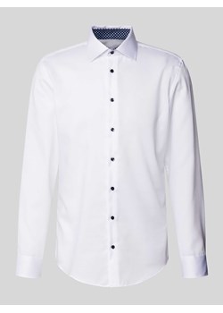 Koszula biznesowa o kroju slim fit z kołnierzykiem typu kent ze sklepu Peek&Cloppenburg  w kategorii Koszule męskie - zdjęcie 173750739