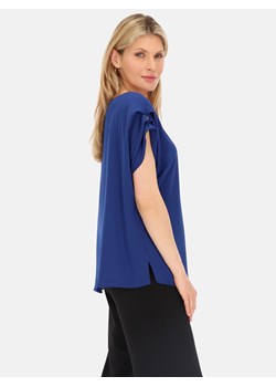 Kimonowa niebieska bluzka damska Potis & Verso Zoel ze sklepu Eye For Fashion w kategorii Bluzki damskie - zdjęcie 173751369