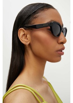 Gucci okulary przeciwsłoneczne damskie kolor czarny GG1638S ze sklepu ANSWEAR.com w kategorii Okulary przeciwsłoneczne damskie - zdjęcie 173752028