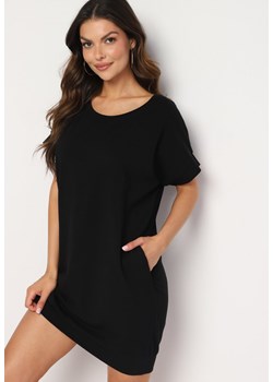 Czarna Pudełkowa Sukienka T-shirtowa o Krótkim Kroju Orlella ze sklepu Born2be Odzież w kategorii Sukienki - zdjęcie 173752689