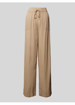 Spodnie materiałowe z szeroką nogawką i nakładanymi kieszeniami model ‘milia’ ze sklepu Peek&Cloppenburg  w kategorii Jeansy damskie - zdjęcie 173752955