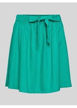 Spódnica lniana z wiązanym paskiem ze sklepu Peek&Cloppenburg  w kategorii Spódnice - zdjęcie 173752956