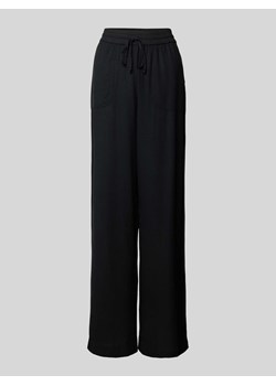 Spodnie materiałowe z szeroką nogawką i nakładanymi kieszeniami model ‘milia’ ze sklepu Peek&Cloppenburg  w kategorii Jeansy damskie - zdjęcie 173753036