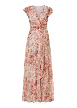 Marie Lund Damska sukienka wieczorowa Kobiety Sztuczne włókno écru wzorzysty ze sklepu vangraaf w kategorii Sukienki - zdjęcie 173753919