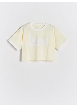 Reserved - T-shirt z nadrukiem - żółty ze sklepu Reserved w kategorii Bluzki dziewczęce - zdjęcie 173753997