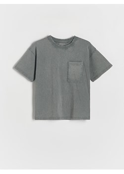 Reserved - T-shirt z efektem sprania - ciemnoszary ze sklepu Reserved w kategorii Bluzki dziewczęce - zdjęcie 173754056