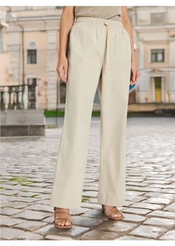 Sinsay - Spodnie wide leg - beżowy ze sklepu Sinsay w kategorii Spodnie damskie - zdjęcie 173754797
