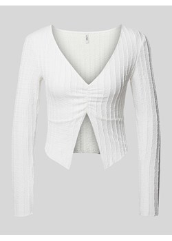 Bluzka z długim rękawem i dekoltem w serek model ‘GEORGINA’ ze sklepu Peek&Cloppenburg  w kategorii Bluzki damskie - zdjęcie 173755715