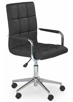 Czarny pikowany fotel dla ucznia - Amber 2X ze sklepu Edinos.pl w kategorii Krzesła biurowe - zdjęcie 173756849