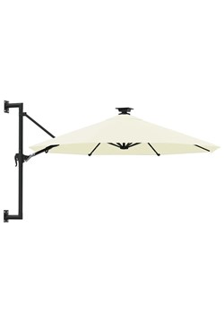 Piaskowy parasol ogrodowy na taras z oświetleniem LED - Shade ze sklepu Edinos.pl w kategorii Parasole ogrodowe - zdjęcie 173757039
