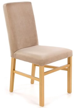 Beżowe nowoczesne krzesło tapicerowane - Lexo 3X ze sklepu Edinos.pl w kategorii Krzesła - zdjęcie 173757047