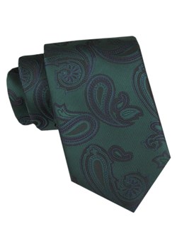 Męski Krawat - Angelo di Monti - Ciemna Zieleń, Duże Paisley KRADM2153 ze sklepu JegoSzafa.pl w kategorii Krawaty - zdjęcie 173758317