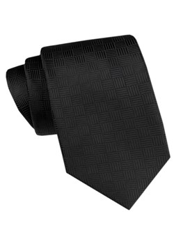 Męski Krawat - Angelo di Monti - Czarny z Drobną Fakturą KRADM2155 ze sklepu JegoSzafa.pl w kategorii Krawaty - zdjęcie 173758319