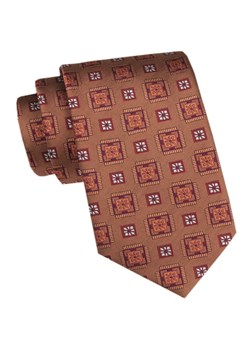 Męski Krawat - Angelo di Monti - Miodowy, Wzór Geometryczny KRADM2167 ze sklepu JegoSzafa.pl w kategorii Krawaty - zdjęcie 173758329