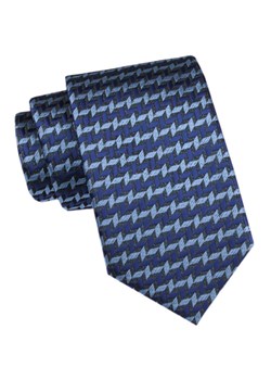 Męski Krawat - Angelo di Monti - Niebieski, Wzór Geometryczny KRADM2169 ze sklepu JegoSzafa.pl w kategorii Krawaty - zdjęcie 173758337