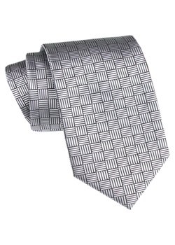 Męski Krawat - Angelo di Monti - Stalowy w Geometryczny Wzór KRADM2156 ze sklepu JegoSzafa.pl w kategorii Krawaty - zdjęcie 173758347