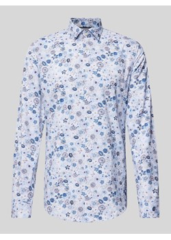Koszula biznesowa o kroju slim fit z kołnierzykiem typu kent ze sklepu Peek&Cloppenburg  w kategorii Koszule męskie - zdjęcie 173760528