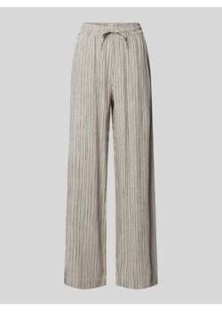 Spodnie materiałowe rozkloszowane z tunelem model ‘Lavara’ ze sklepu Peek&Cloppenburg  w kategorii Spodnie damskie - zdjęcie 173760617