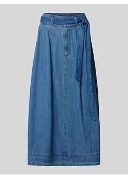 Spódnica jeansowa z wiązanym paskiem model ‘SHIRLAINE’ ze sklepu Peek&Cloppenburg  w kategorii Spódnice - zdjęcie 173760637