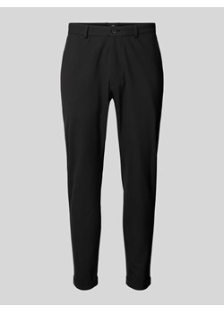Spodnie materiałowe o kroju tapered fit ze szlufkami na pasek model ‘BODO’ ze sklepu Peek&Cloppenburg  w kategorii Spodnie męskie - zdjęcie 173760727