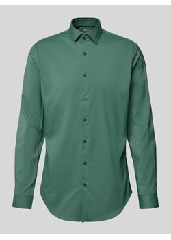 Koszula biznesowa o kroju slim fit z kołnierzykiem typu kent ze sklepu Peek&Cloppenburg  w kategorii Koszule męskie - zdjęcie 173760837