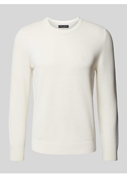 Sweter z dzianiny z wyhaftowanym logo ze sklepu Peek&Cloppenburg  w kategorii Swetry męskie - zdjęcie 173760898