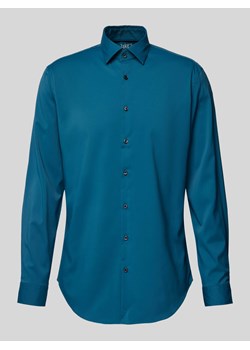 Koszula biznesowa o kroju slim fit z kołnierzykiem typu kent ze sklepu Peek&Cloppenburg  w kategorii Koszule męskie - zdjęcie 173760935