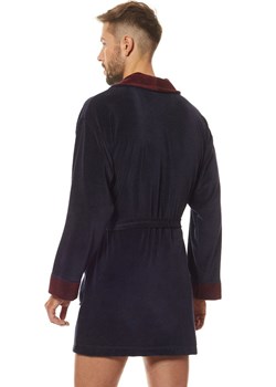 Szlafrok męski krótki granatowy 9101 BJ, Kolor granatowy, Rozmiar 2XL, L&amp;L ze sklepu Primodo w kategorii Szlafroki męskie - zdjęcie 173762218