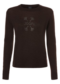 JOOP! Damski sweter z czystego kaszmiru Kobiety Kaszmir czekoladowy jednolity ze sklepu vangraaf w kategorii Swetry damskie - zdjęcie 173763219