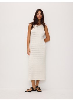 Reserved - Dzianinowa sukienka - kremowy ze sklepu Reserved w kategorii Sukienki - zdjęcie 173763749